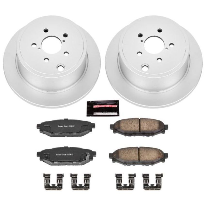 PowerStop CRK4631 Genuine Geomet Coated Rotor and Low-Dust Ceramic Brake Pad Kit