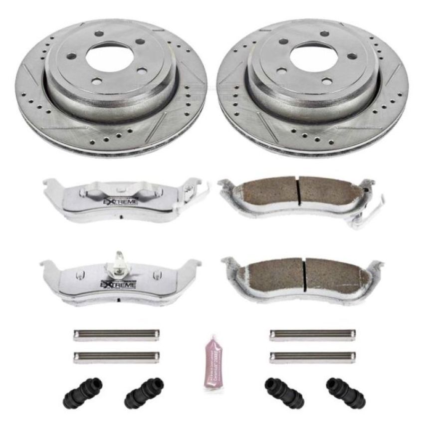PowerStop K1368-26 Z26 Street Performance Ceramic Brake Pad and Drilled & Slotted Rotor Kit