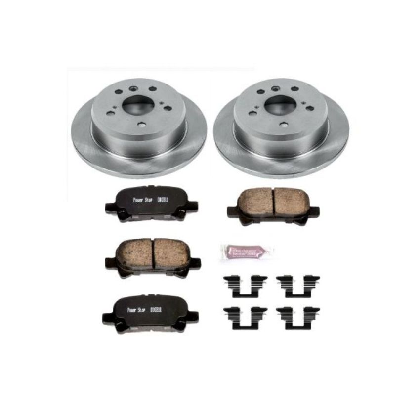 PowerStop KOE2417 OE Stock Replacement Low-Dust Ceramic Brake Pad and Rotor Kit