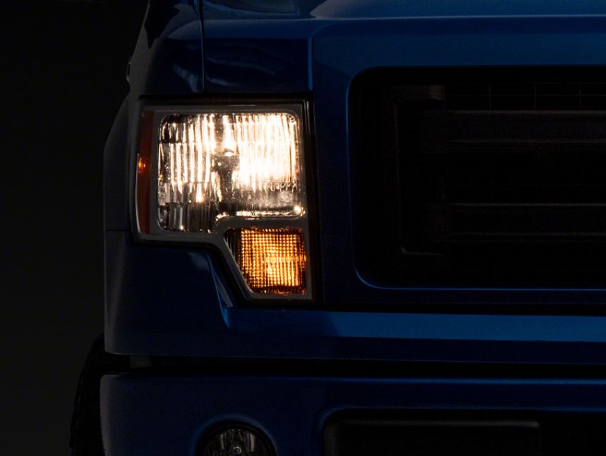Raxiom T551343 09-14 Ford F-150 Axial OEM Style Rep Headlights- Chrome Housing (Clear Lens)