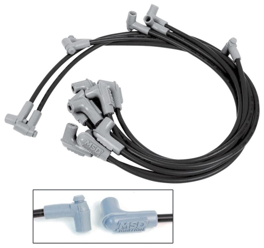 MSD IGNITION MSD31763 8.5MM Spark Plug Wire Set - Black