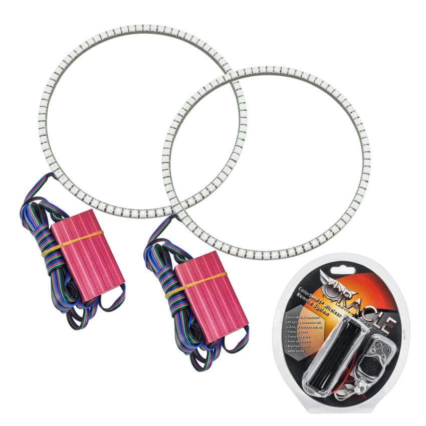Oracle Lighting 1214-330 Wrangler JL/Gladiator JT LED Surface Mount Headlight Halo Kit - ColorSHIFT RF