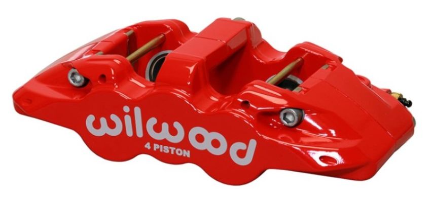 Wilwood 120-13281-RD Caliper-Aero4-R/H - Red 1.62/1.38in Pistons 1.25in Disc