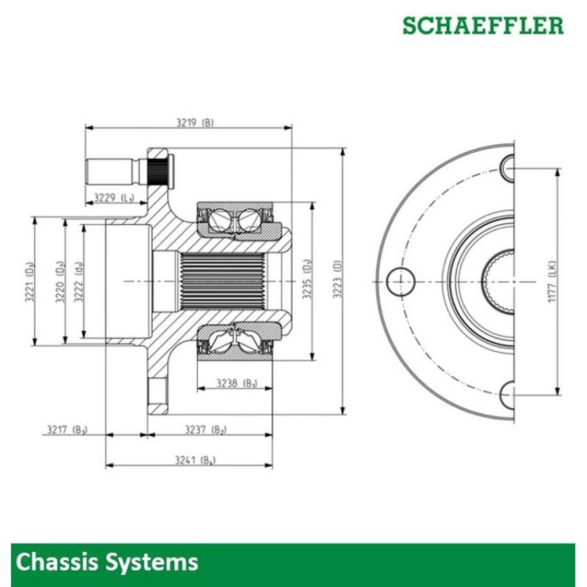 Schaeffler 101837 Schaeffler Wheel Bearing - Generation 2.1