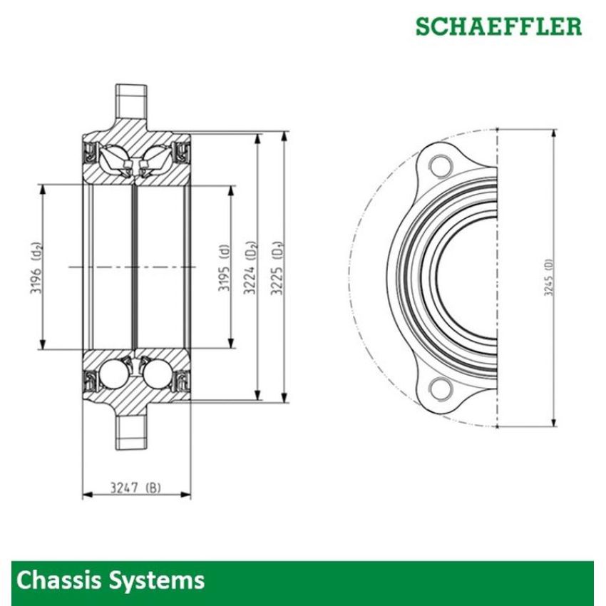 Schaeffler 101876 Schaeffler Wheel Bearing - Generation 2D