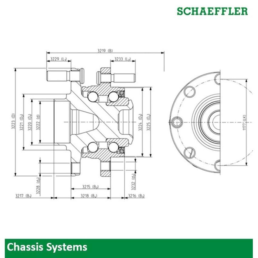 Schaeffler 102017 Schaeffler Wheel Bearing - Generation 3
