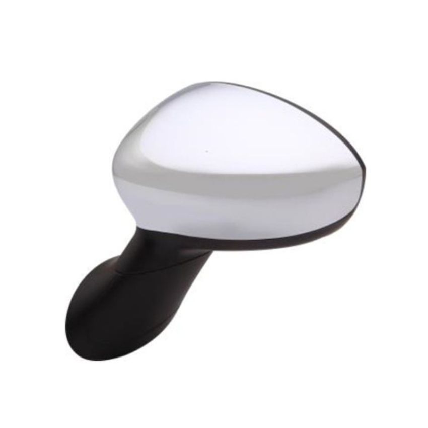 LH MIRROR OTR REAR VIEW TYPE 1;POWER;HTD;W/COVER;CHROME FIAT 500 12-14