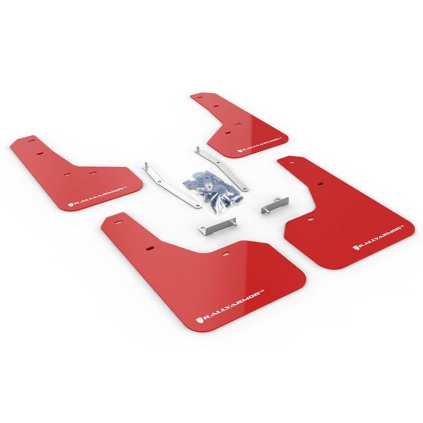 Rally Armor MF52-UR-RD/WH Red Mud Flap/White Logo