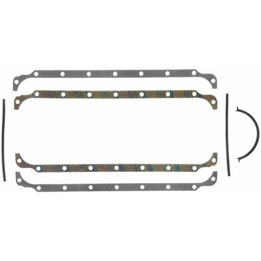 FEL PRO GASKETS 17991 Engine Oil Pan Gasket Set 18 Bolt Hole Multi Piece Gasket
