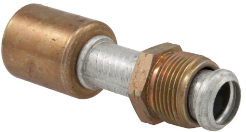 Four Seasons 10112 Straight Male Flare, Aluminum, Standard Diameter Beadlock, A/C Fitting