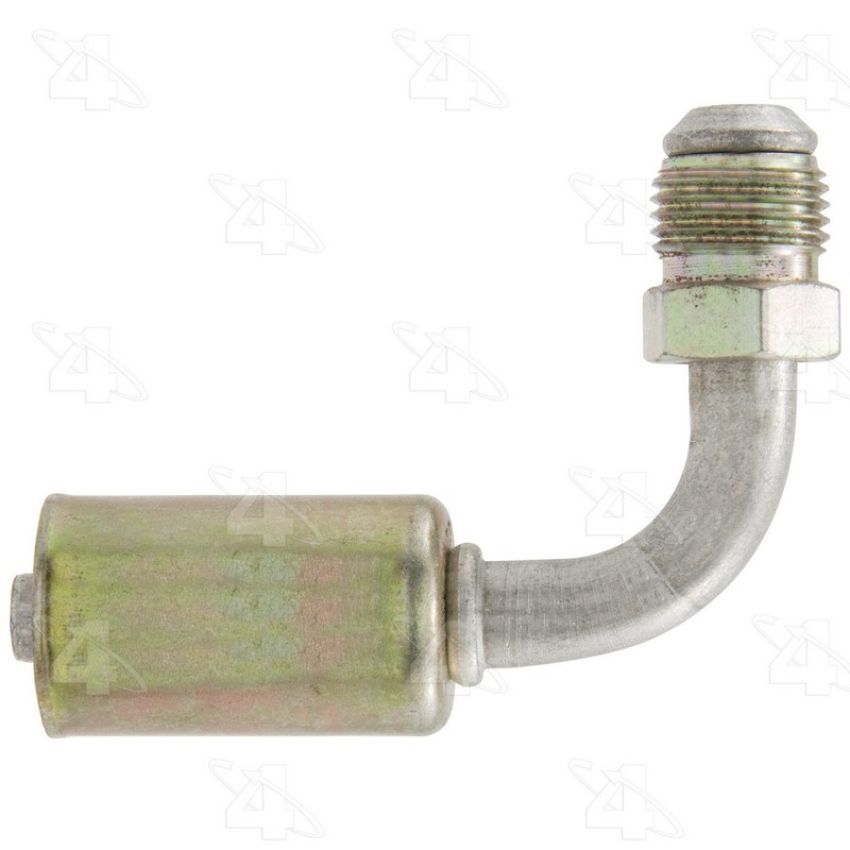 Four Seasons 10306 90 Degree Male Flare, Aluminum, Standard Diameter Beadlock, A/C Fitting