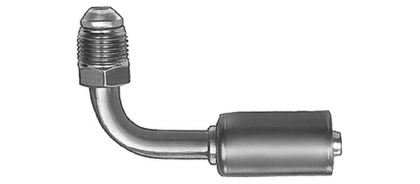 Four Seasons 10308 90 Degree Male Flare, Aluminum, Standard Diameter Beadlock, A/C Fitting