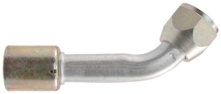 Four Seasons 10512 45 Degree Female Flare, Aluminum, Standard Diameter Beadlock, A/C Fitting