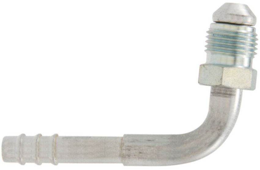 Four Seasons 11306 90 Degree Male Flare, Aluminum, Standard Diameter Barb and Clamp, A/C Fitting