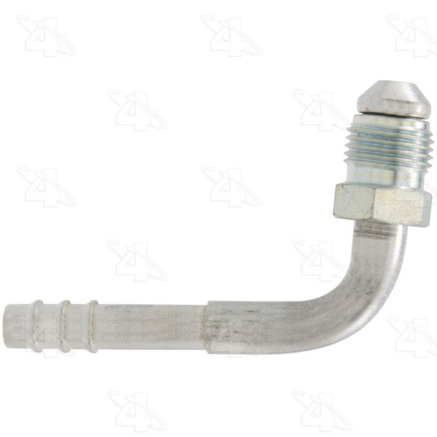 Four Seasons 11306 90 Degree Male Flare, Aluminum, Standard Diameter Barb and Clamp, A/C Fitting