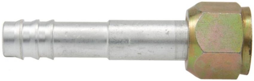 Four Seasons 11410 Straight Female Flare, Aluminum, Standard Diameter Barb and Clamp, A/C Fitting