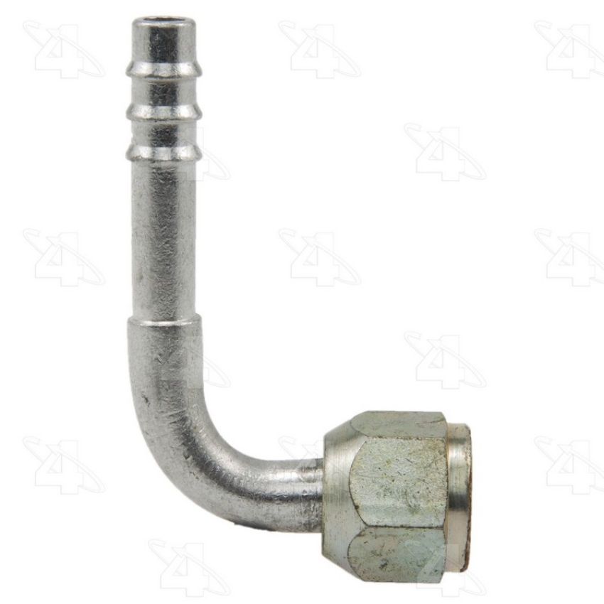 Four Seasons 11606 90 Degree Female Flare, Aluminum, Standard Diameter Barb and Clamp, A/C Fitting