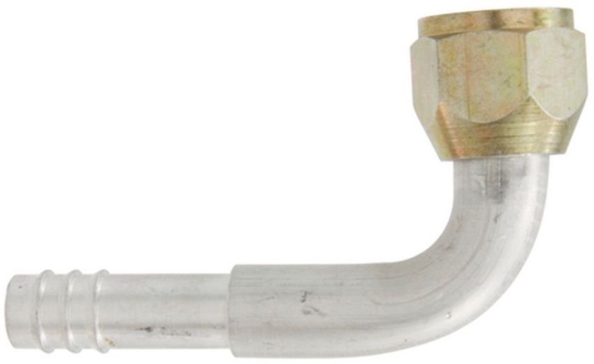 Four Seasons 11610 90 Degree Female Flare, Aluminum, Standard Diameter Barb and Clamp, A/C Fitting