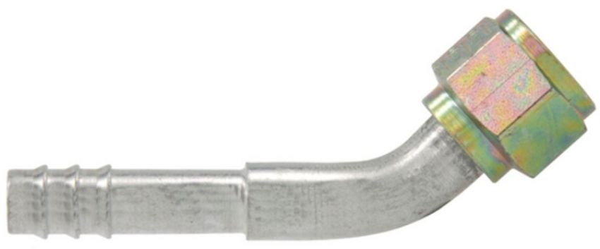Four Seasons 12108 45 Degree Female O-Ring, Aluminum, Standard Diameter Barb and Clamp, A/C Fitting
