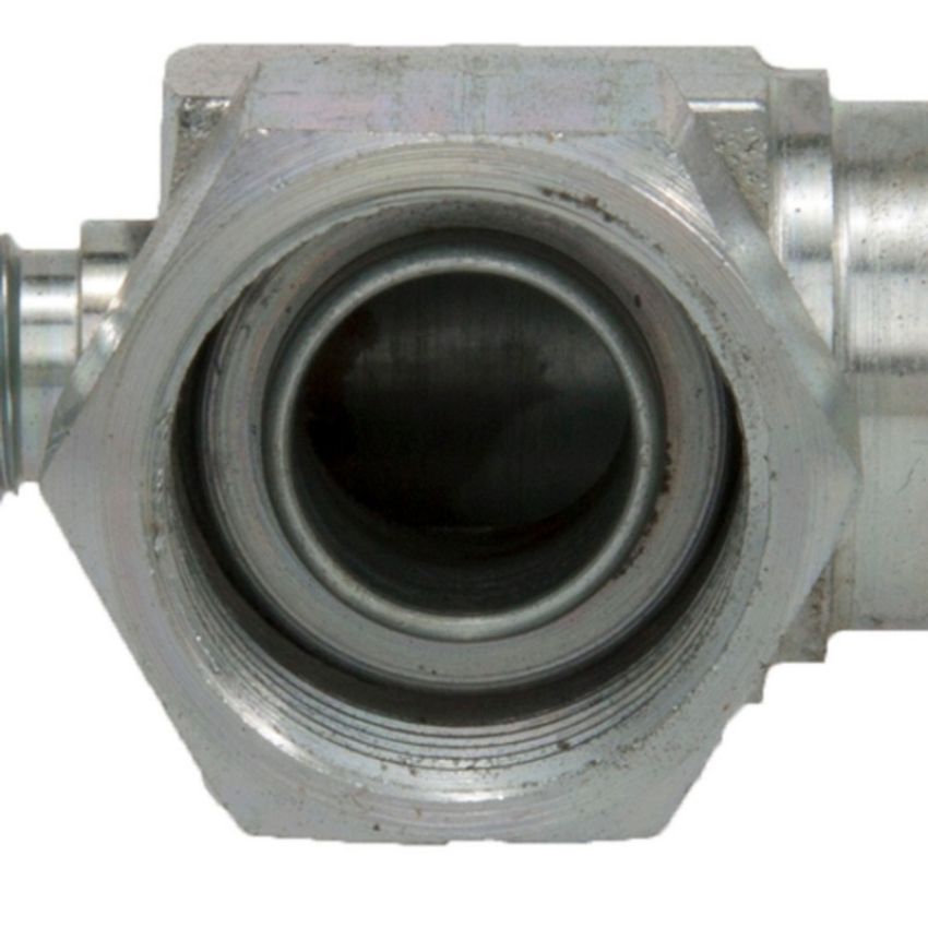 Four Seasons 12195 90 Degree Female O-Ring to Male Insert O-Ring with R12 Service Port, Steel, Adapter