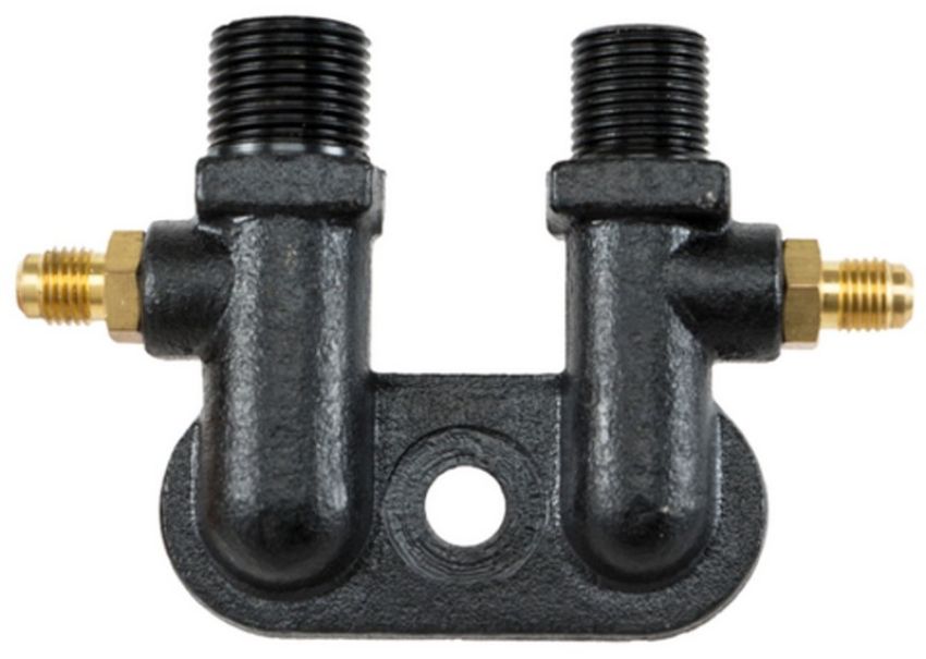 Four Seasons 12198 #8 MIO Discharge, #10 MIO Suction 90 Degree w/R12 Service Ports, Compressor Manifold