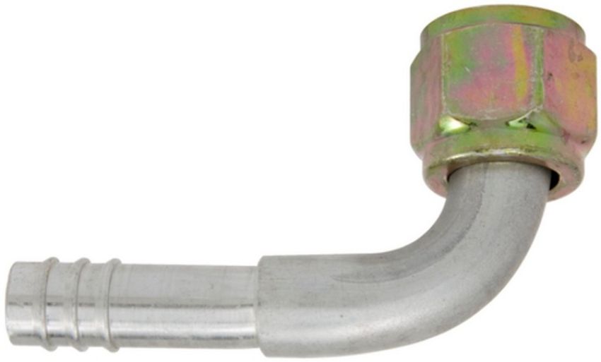 Four Seasons 12210 90 Degree Female O-Ring, Aluminum, Standard Diameter Barb and Clamp, A/C Fitting