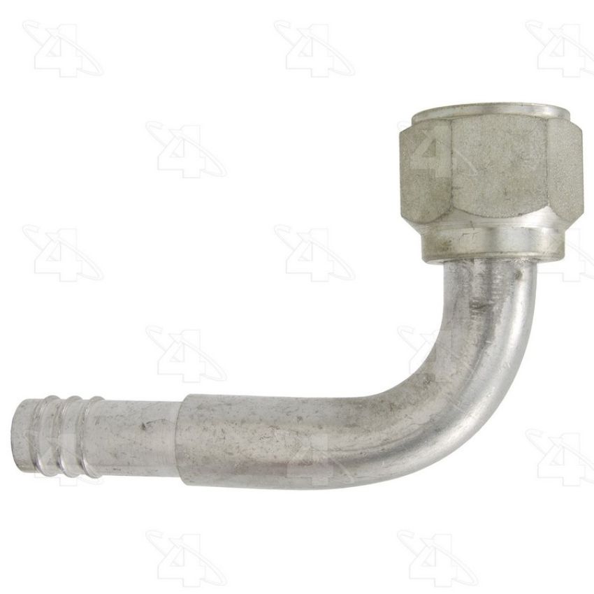Four Seasons 12212 90 Degree Female O-Ring, Aluminum, Standard Diameter Barb and Clamp, A/C Fitting