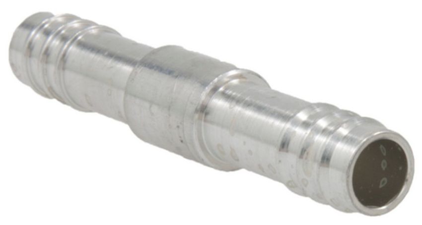 Four Seasons 12310 In-line Splicer, Aluminum, Standard Diameter Barb and Clamp, A/C Fitting