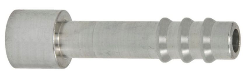 Four Seasons 12391 Braze-On Hose Connector (outer), Aluminum, Standard Diameter Barb and Clamp
