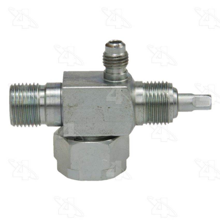Four Seasons 12722 90 Degree Tube-O to Male Insert O-Ring with R12 Service Port, Steel, Service Valve