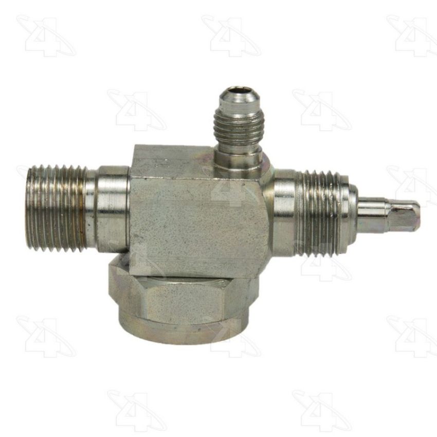 Four Seasons 12729 90 Degree Rotolock to Male Insert O-Ring with R12 Service Port, Steel, Service Valve