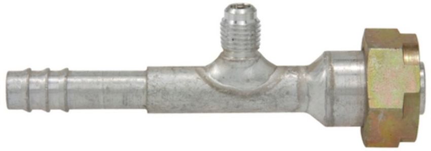 Four Seasons 12759 Straight Female O-Ring with R12 Service Port, Aluminum, Std. Dia. Barb and Clamp