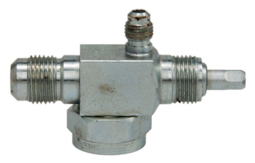 Four Seasons 12779 90 Degree Rotolock to Male Flare with R12 Service Port, Steel, Service Valve Adapter