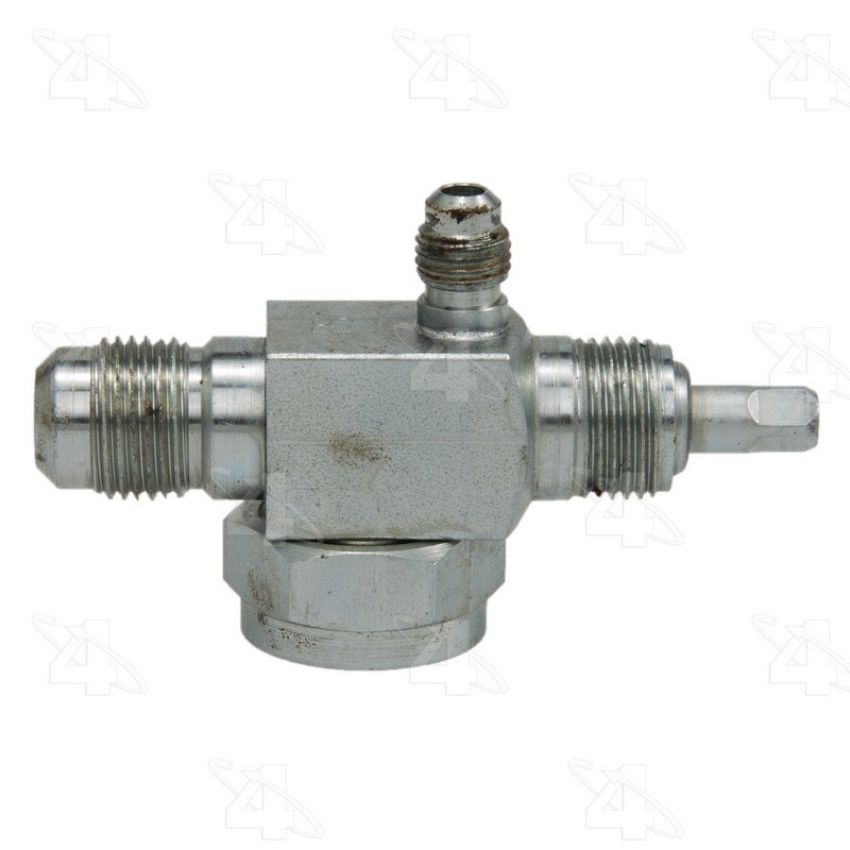 Four Seasons 12779 90 Degree Rotolock to Male Flare with R12 Service Port, Steel, Service Valve Adapter
