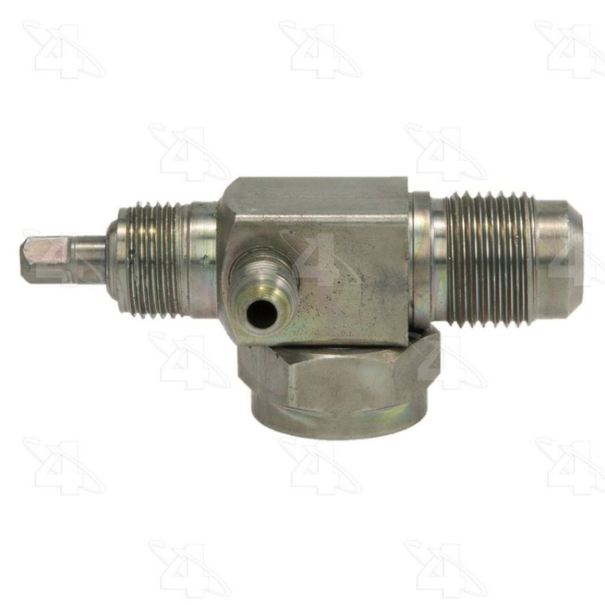 Four Seasons 12780 90 Degree Rotolock to Male Flare with R12 Service Port, Steel, Service Valve Adapter
