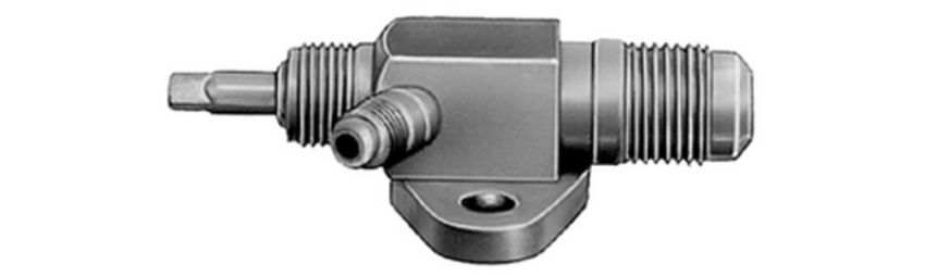 Four Seasons 12790 90 Degree Flange to Male Flare with R12 Service Port, Steel, Adapter, A/C Fitting