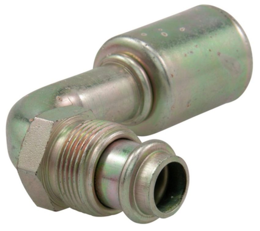 Four Seasons 12950 90 Degree Male O-Ring Short Pilot, Steel, Standard Diameter Beadlock A/C Fitting
