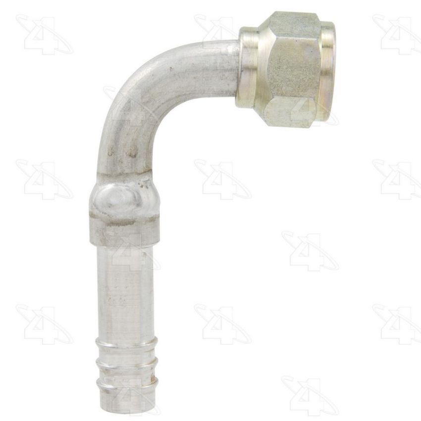 Four Seasons 13610 90 Degree Female O-Ring, Aluminum, Standard Diameter Barb and Clamp, A/C Fitting