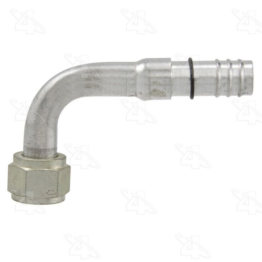 Four Seasons 13612 90 Degree Female O-Ring, Aluminum, Standard Diameter Barb and Clamp, A/C Fitting