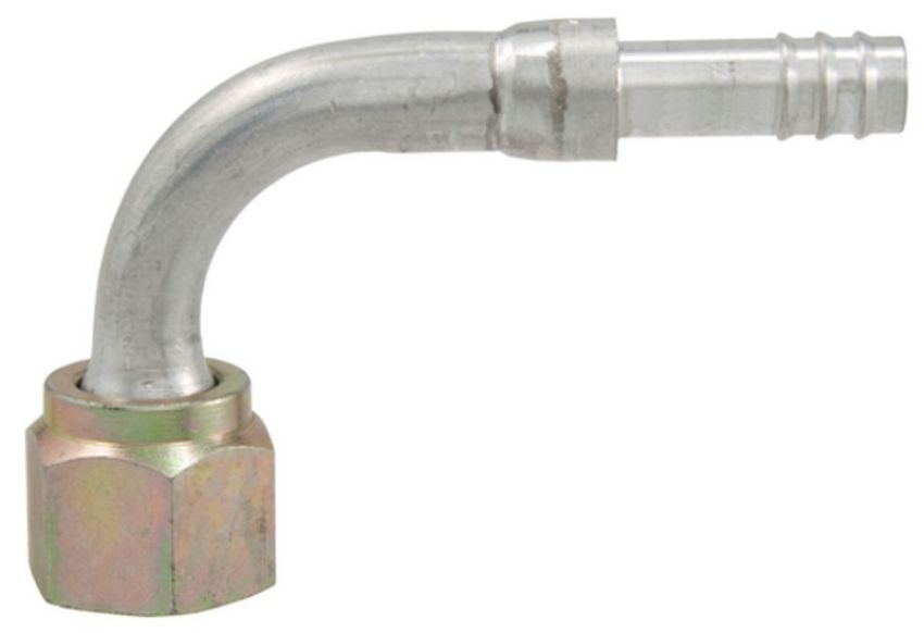 Four Seasons 13620 90 Degree Female O-Ring, Aluminum, Standard Diameter Barb and Clamp, A/C Fitting