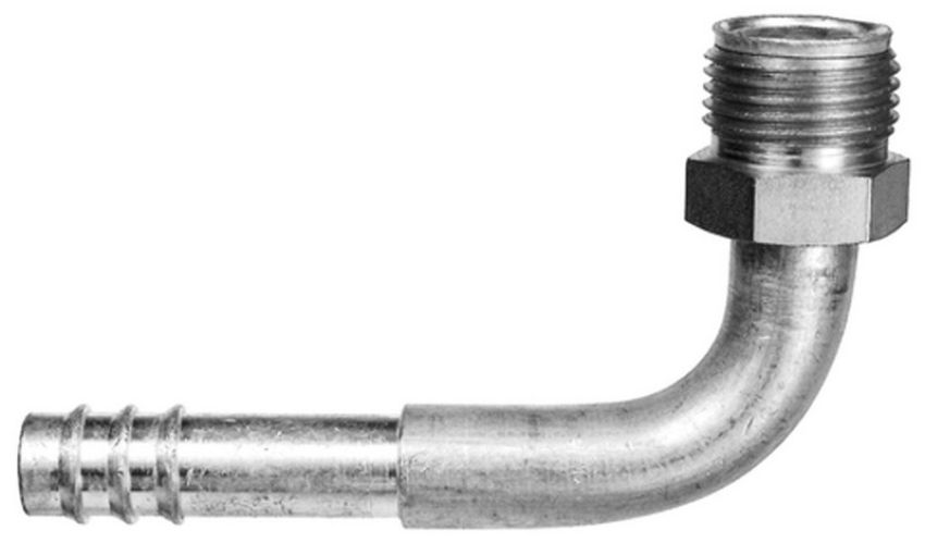 Four Seasons 13830 90 Degree Male Insert O-Ring, Aluminum, Standard Diameter Barb and Clamp, A/C Fitting