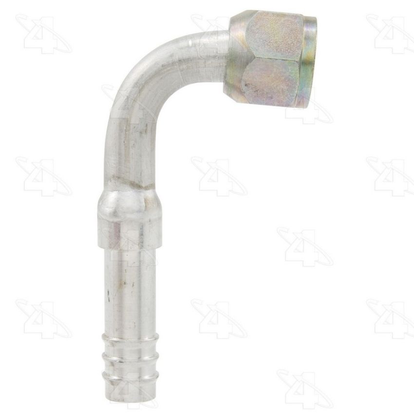 Four Seasons 13920 90 Degree Female Flare, Aluminum, Standard Diameter Barb and Clamp, A/C Fitting