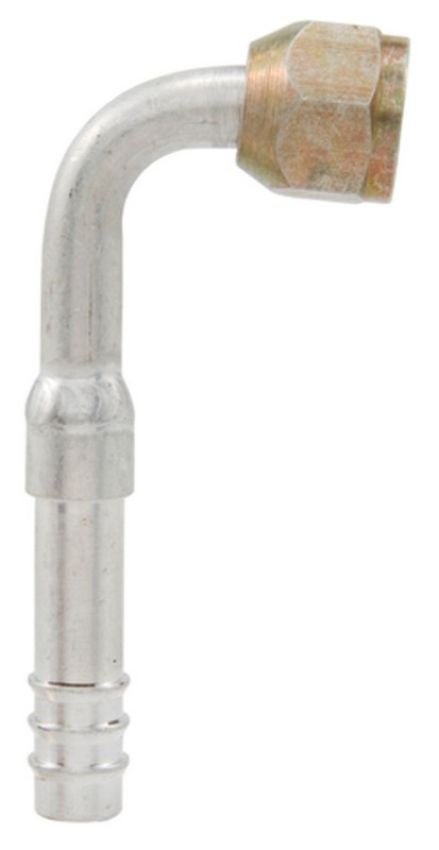 Four Seasons 13928 90 Degree Female Flare, Aluminum, Standard Diameter Barb and Clamp, A/C Fitting