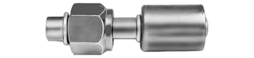 Four Seasons 14116 Straight Female O-Ring Long Pilot, Steel, Standard Diameter Beadlock A/C Fitting