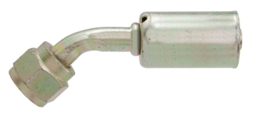 Four Seasons 14216 45 Degree Female O-Ring Long Pilot, Steel, Standard Diameter Beadlock A/C Fitting
