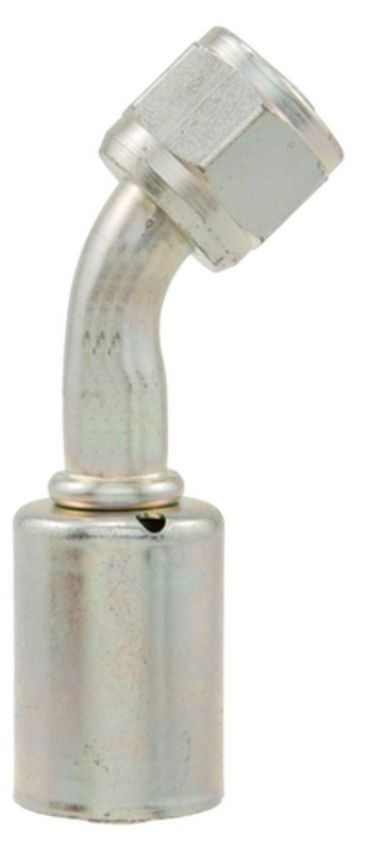 Four Seasons 14218 45 Degree Female O-Ring Long Pilot, Steel, Standard Diameter Beadlock A/C Fitting