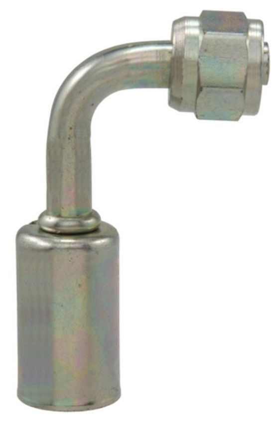 Four Seasons 14226 90 Degree Female O-Ring Long Pilot, Steel, Standard Diameter Beadlock A/C Fitting