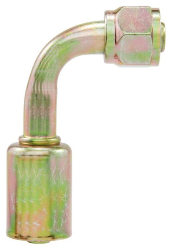 Four Seasons 14228 90 Degree Female O-Ring Long Pilot, Steel, Standard Diameter Beadlock A/C Fitting