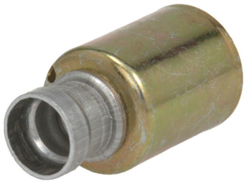Four Seasons 14263 Braze-On Hose Connector (outer), Aluminum, Std Diameter Beadlock A/C Fitting