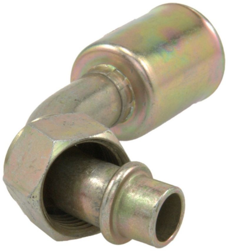 Four Seasons 14320 90 Degree Female O-Ring Long Pilot, Steel, Standard Diameter Beadlock A/C Fitting